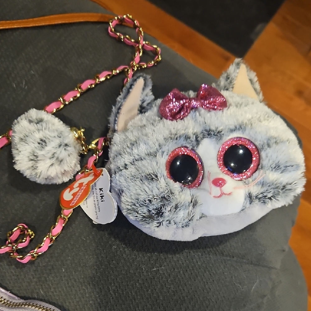 Ty Fashion KiKi Plush Cat Purse